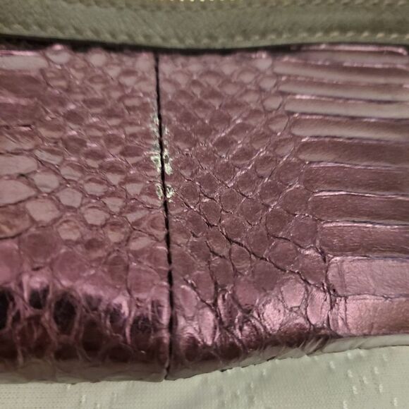 Cocomojo Purple Leather Zipper Bag - Picture 7 of 15